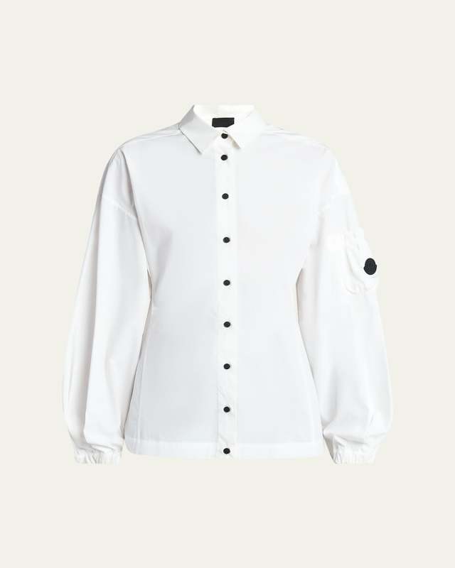 Fitted Long-Sleeve Button-Front Shirt
